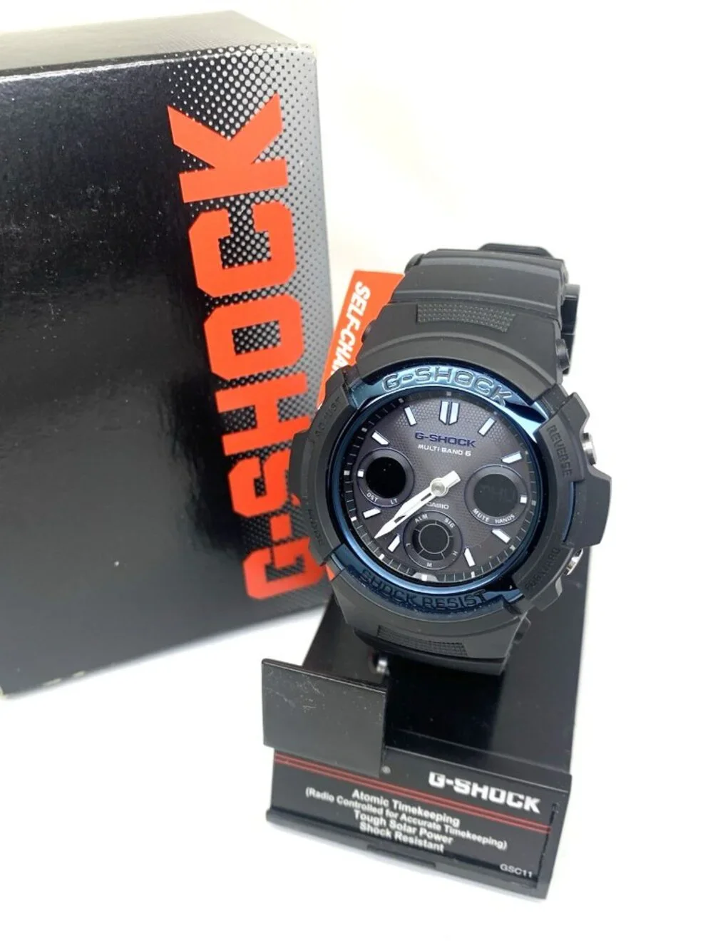 Casio G-Shock Men's Watch AWGM100 Quartz Black Resin Analog Digital 43mm 5230